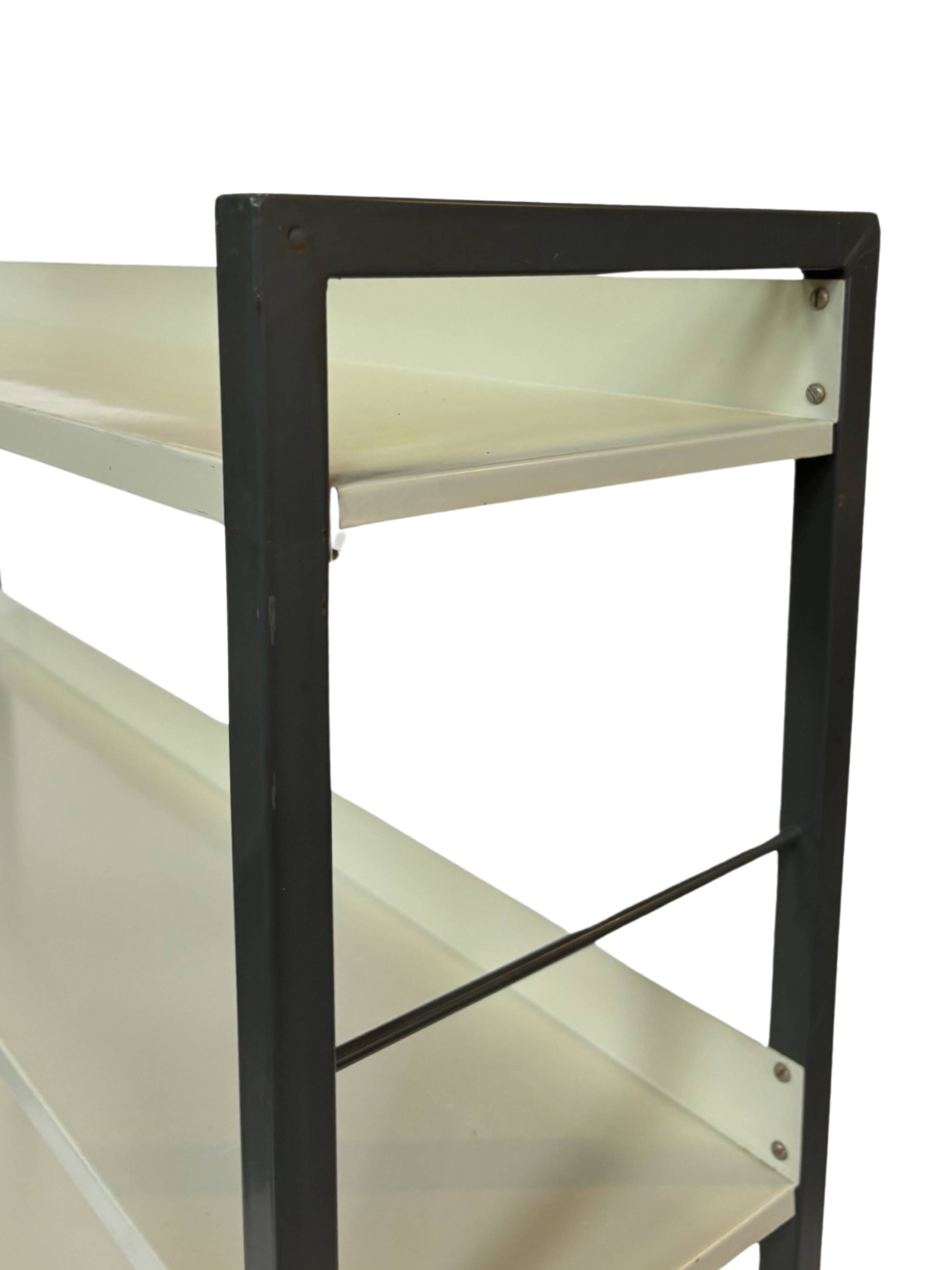 Tomado shelving unit Free standing in metal and gray - 1960s Dutch Design
