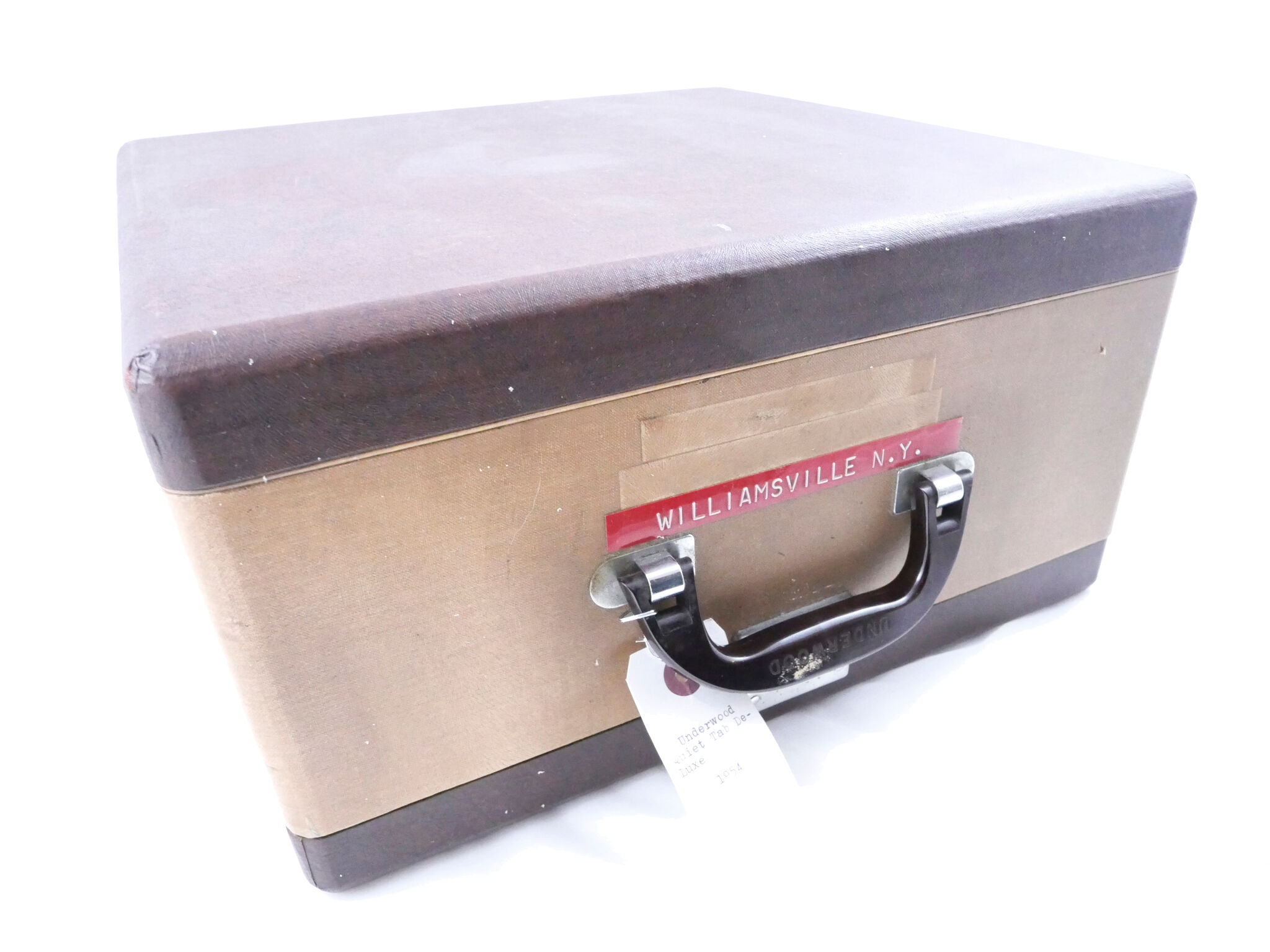 Underwood Quiet Tab De Luxe Caramel and Chocolate Typewriter 1954 revised