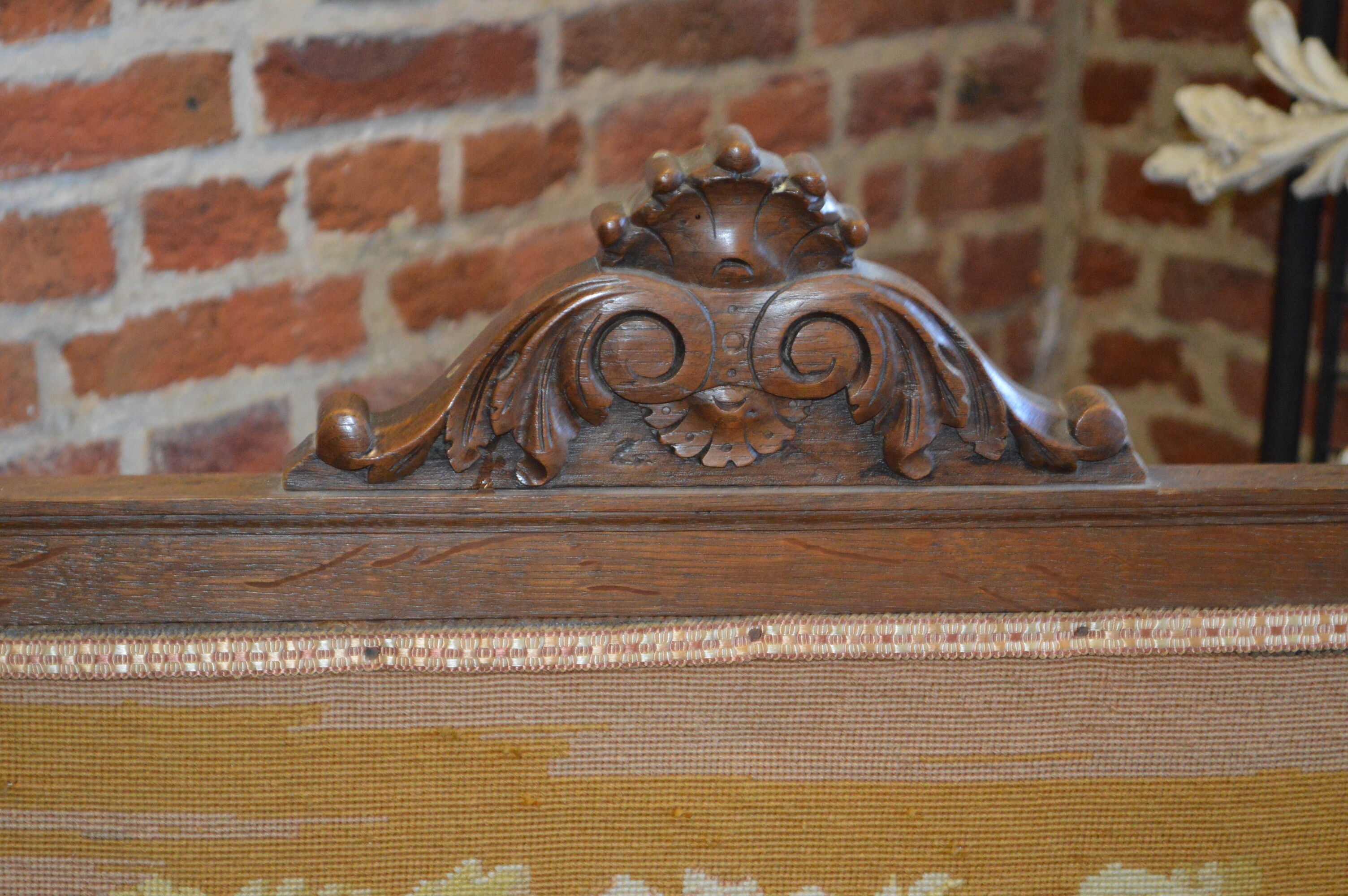 Oak fireplace screen