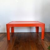 Table basse orange 60's - 70's Gilac