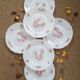 Assiettes dessert vintage arcopal fleuries