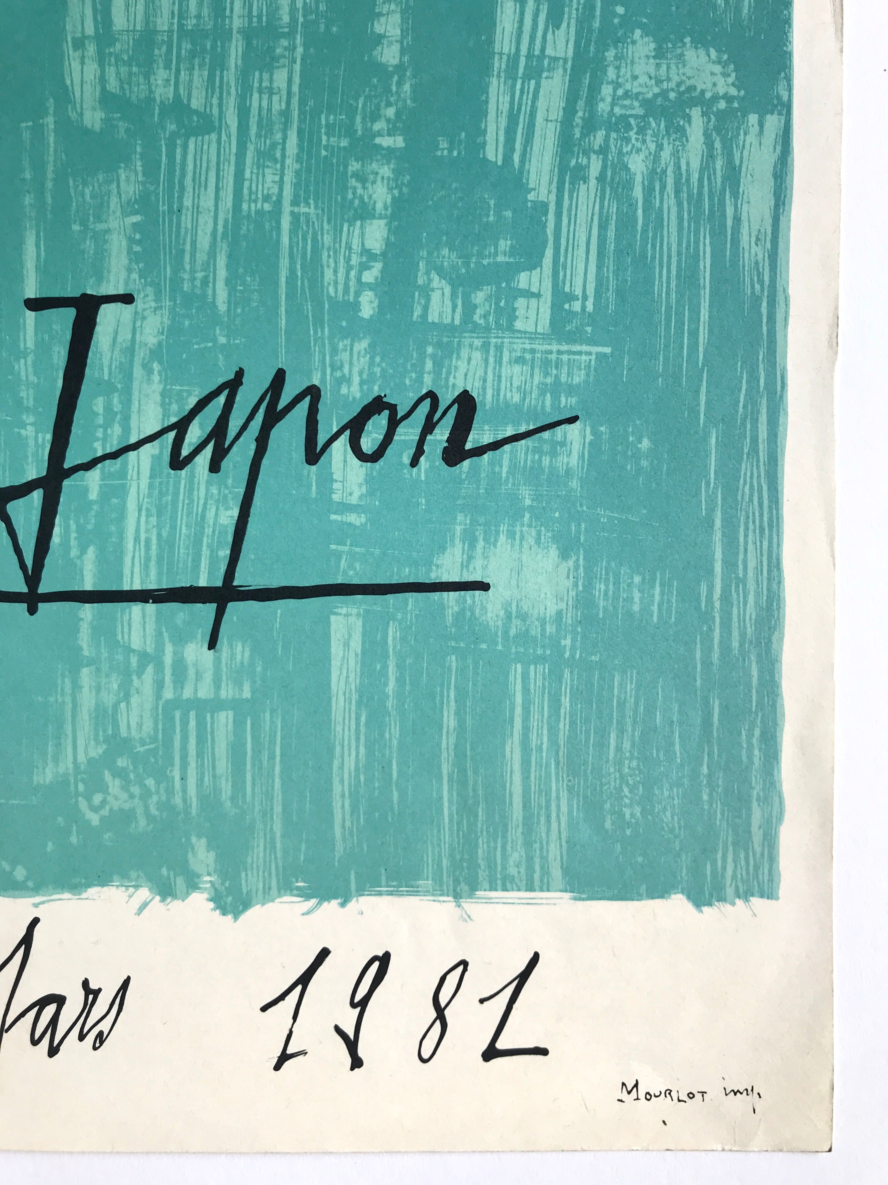 Poster in lithograph by Bernard Buffet, Galerie Maurice Garnier - Le Japon, 1981