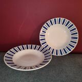 FB blue striped plate