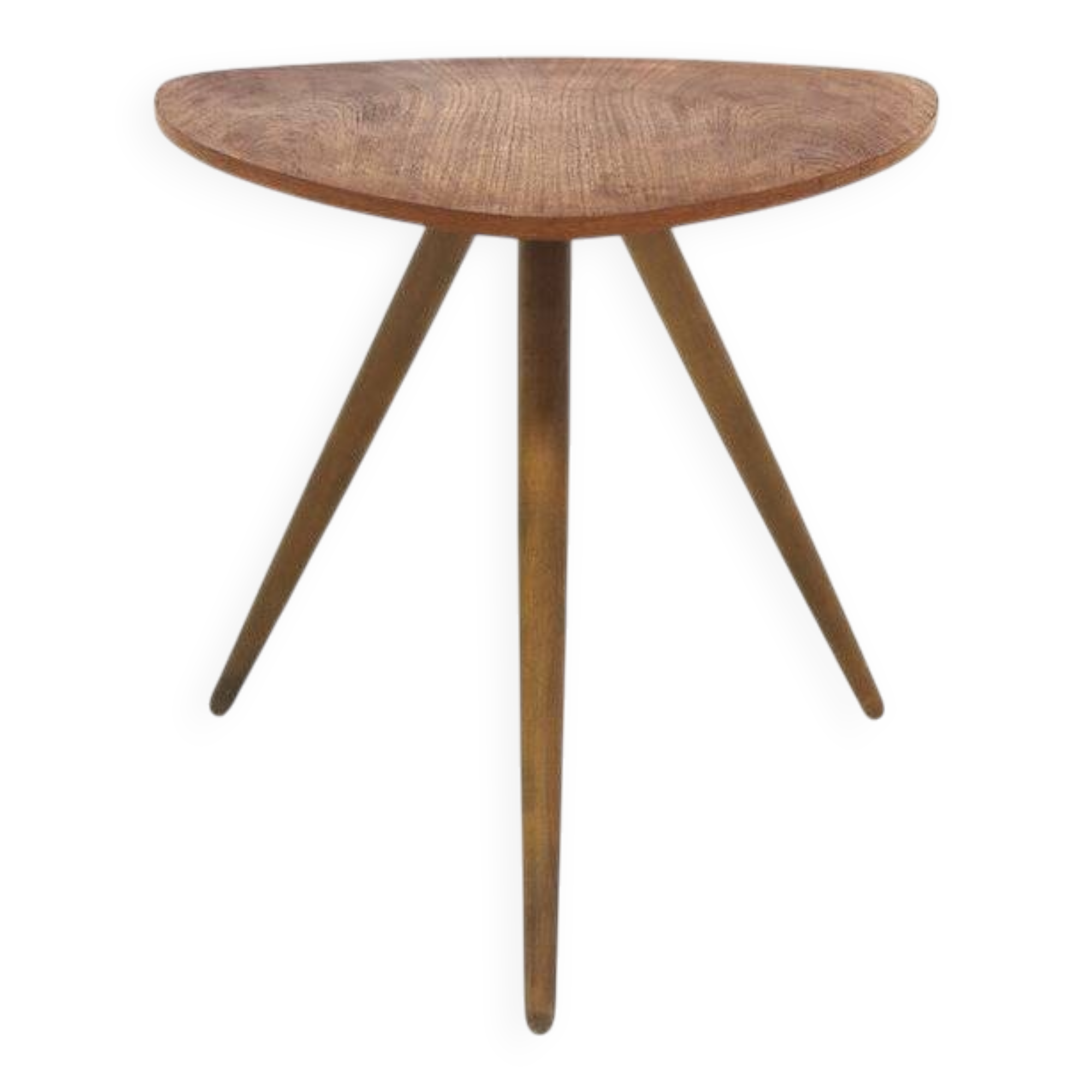 Scandinavian "tripod" side table in teak, Sweden, 1950.
