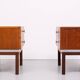 Pair of Meurop teak bedside tables 1960 Belgium