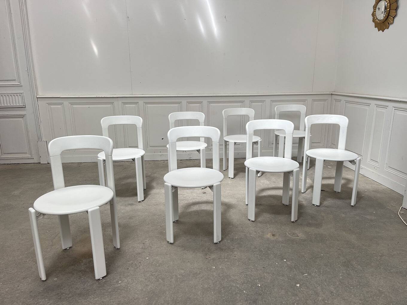 Set of off-white vintage chairs