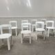 Suite de chaises vintage blanc cassé