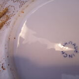 Lidded pot, Chinese ceramic urn celt decoration, blue and lilac