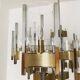Large Italian Brutalist Chandelier by Gaetano Sciolari