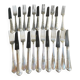 12 Forks and 12 cheese or dessert knives – Orfèvrerie Perrin Paris