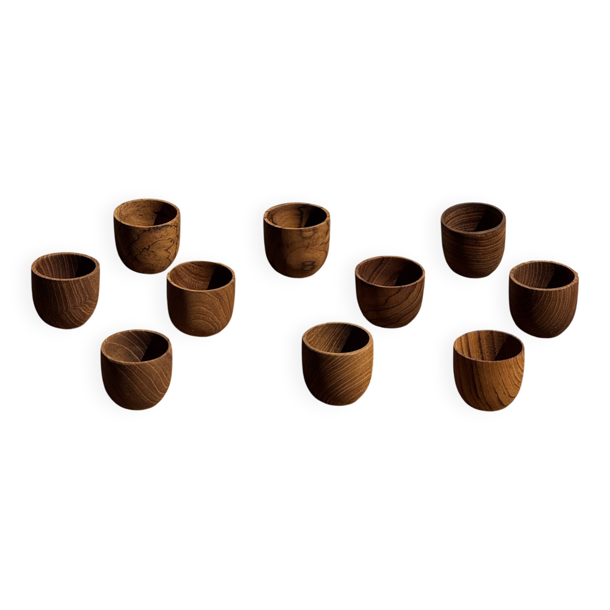 Mini cup, saucer or egg cup in teak H5 D5