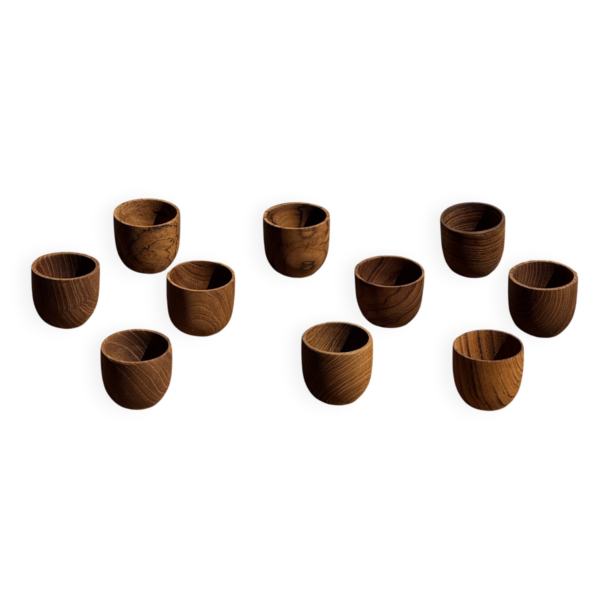 Mini tasse, coupelle ou coquetier en teck H5 D5