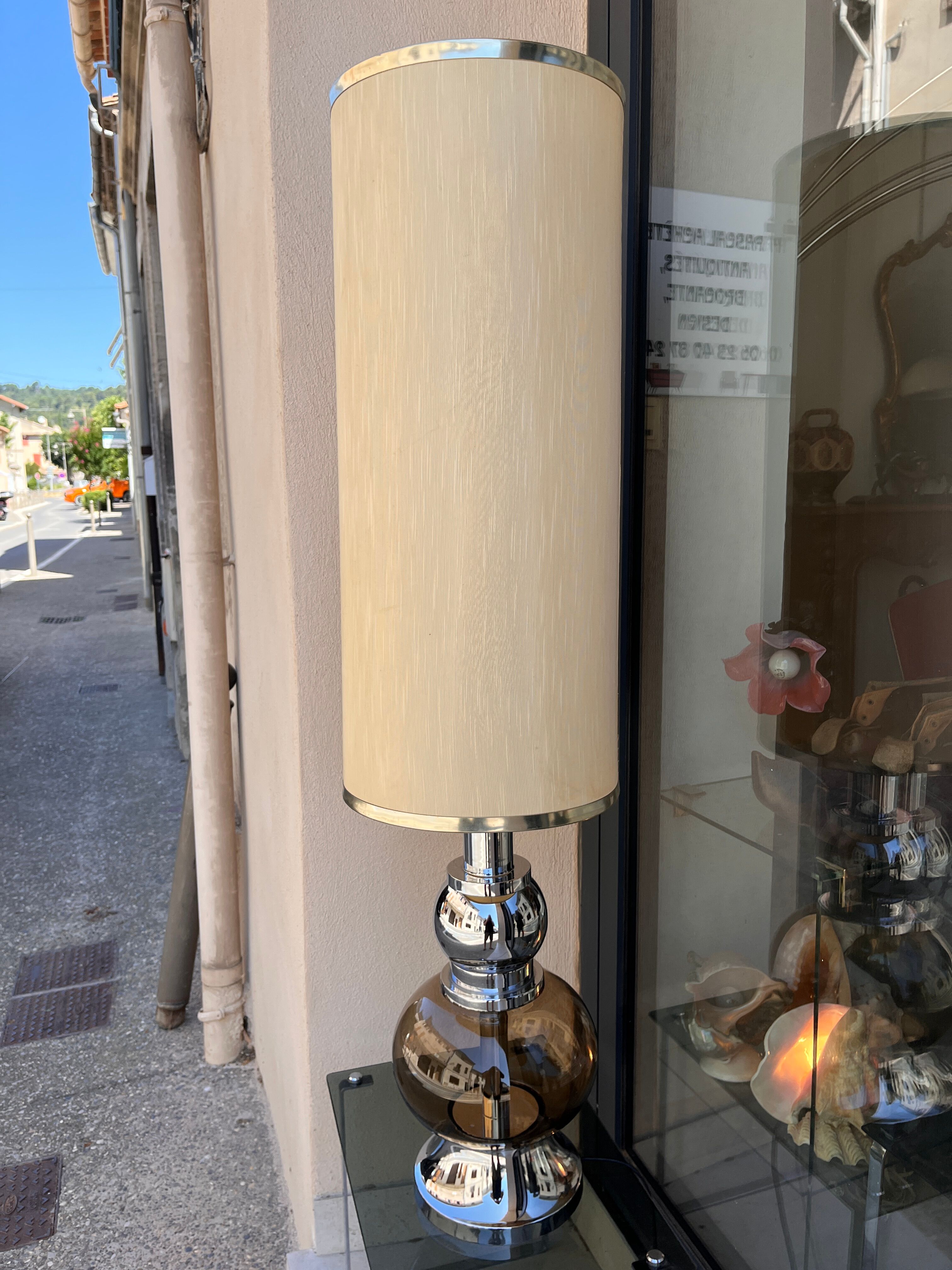 70s design glass sun lamp