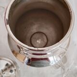 Mustard pot, jam pot, jam jar, sugar bowl, in silver metal