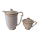 Service café-thé doré Lanternier Limoges, années 1950