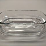 Vintage moulded glass butter