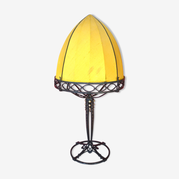 Raymond Subes art deco wrought iron lamp