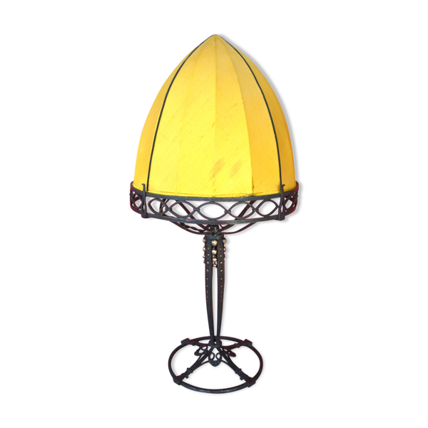 Lampe art deco fer forgé Raymond Subes
