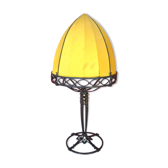 Lampe art deco fer forgé Raymond Subes