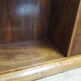 Art Deco dresser, solid walnut, veneer, 3 drawers, mirror.