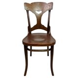 Chaise de salle à manger Jugendstil très rare n°522 par Thonet