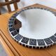 Oval ceramic mosaic mirror from the 50s/60s.