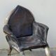 Fauteuil en corne et cuir ancien - 1950s