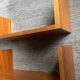 Pair of Scandinavian teak shelves from the 60s