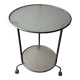 Ikea two-tiered serving trolley with glass.