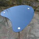 Side table black glass top and metal base