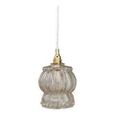Vintage molded glass globe pendant light