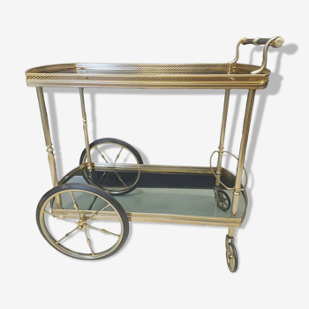 Vintage trolley in gilded and silvered bronze