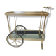 Vintage trolley in gilded and silvered bronze
