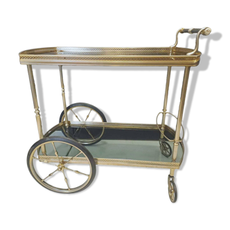 Vintage trolley in gilded and silvered bronze