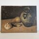 Tableau ancien huile sur bois "La table"