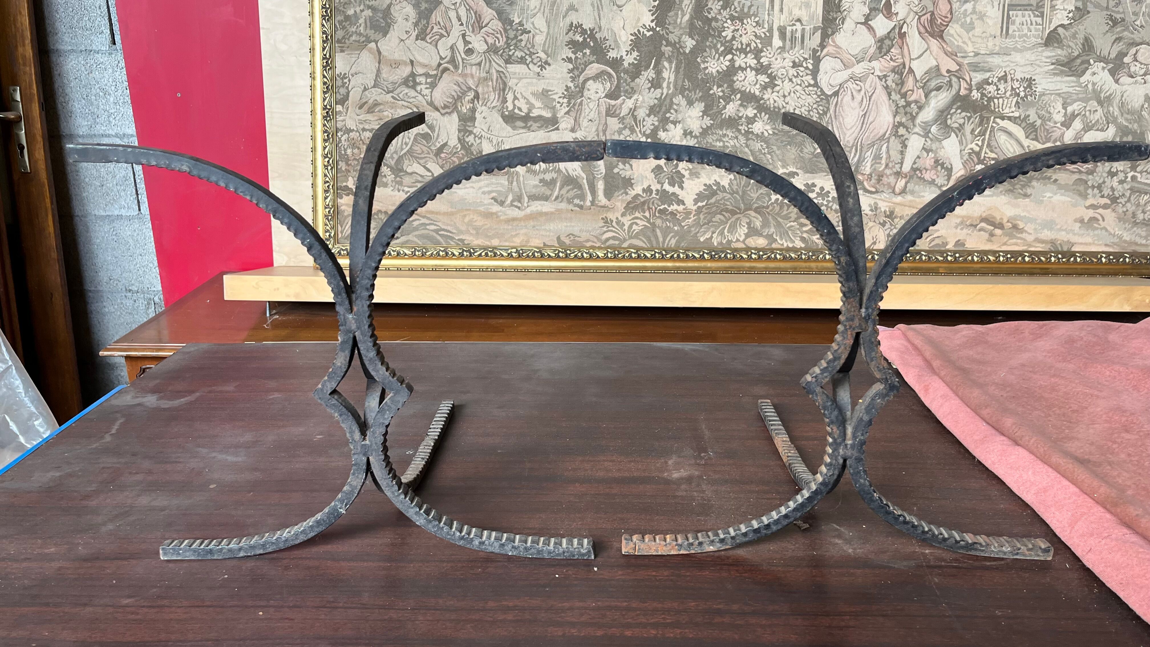 Wrought iron coffee table legs
