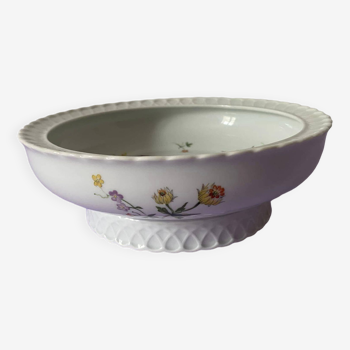 Porcelain salad bowl stamped CNP (Compagnie Nationale de Porcelaine), Arcades model