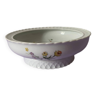 Porcelain salad bowl stamped CNP (Compagnie Nationale de Porcelaine), Arcades model