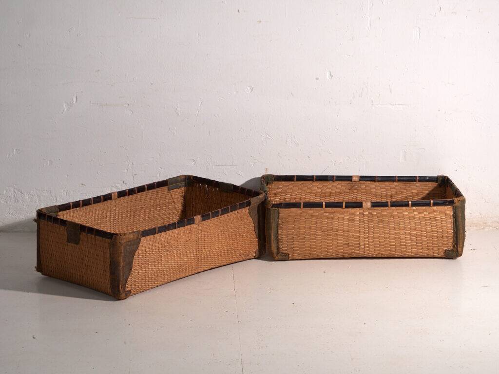 Old willow wicker mallet – Japan, circa 1920. Set of two.