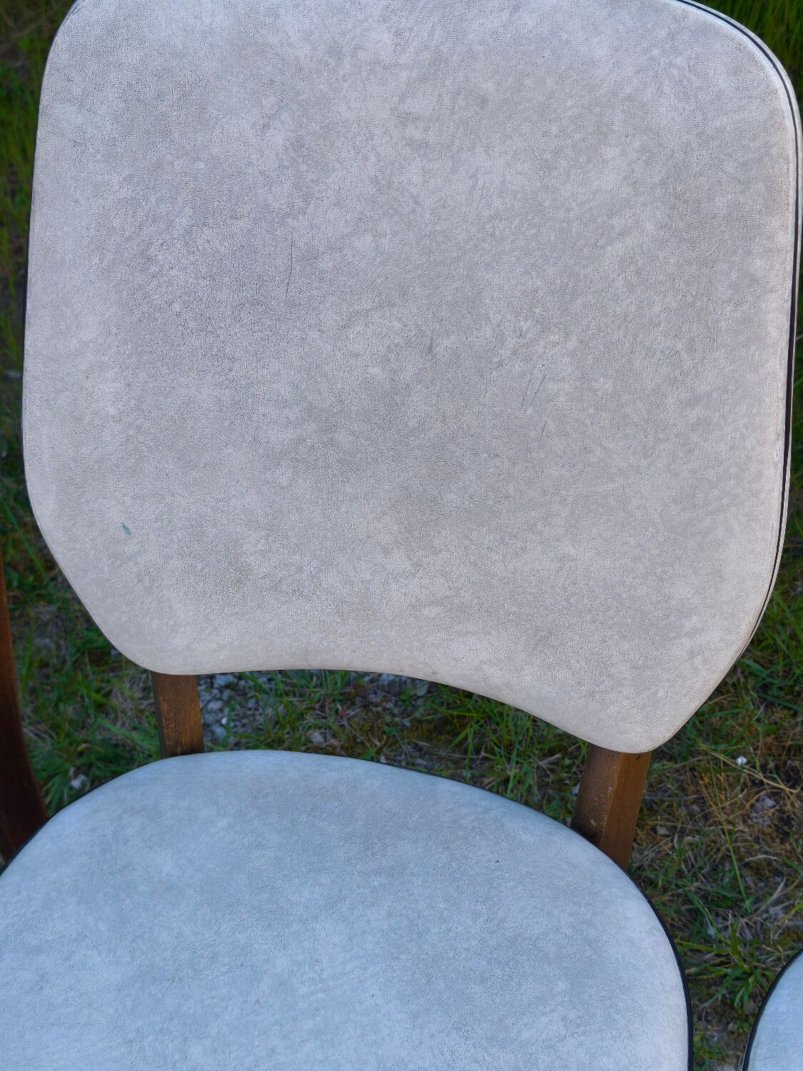 Set of 4 vintage Scandinavian design chairs – 1960s/70s – stained wood