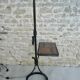 Wrought iron floor lamp with sandstone shelf herbarium decoration, 60s