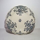 Flat plate in earthenware of Sarreguemines model Moscow