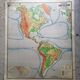 Vintage school map Lablache American Continent - USA