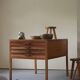 Large Danish drawing cabinet from the mid-century in pine and beech, 1960s.