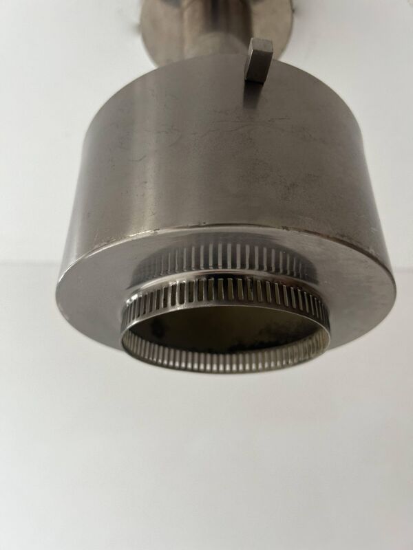 Lustre moderniste vintage, métal chromé, France 1940