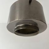 Vintage modernist chandelier, chrome metal, France 1940s