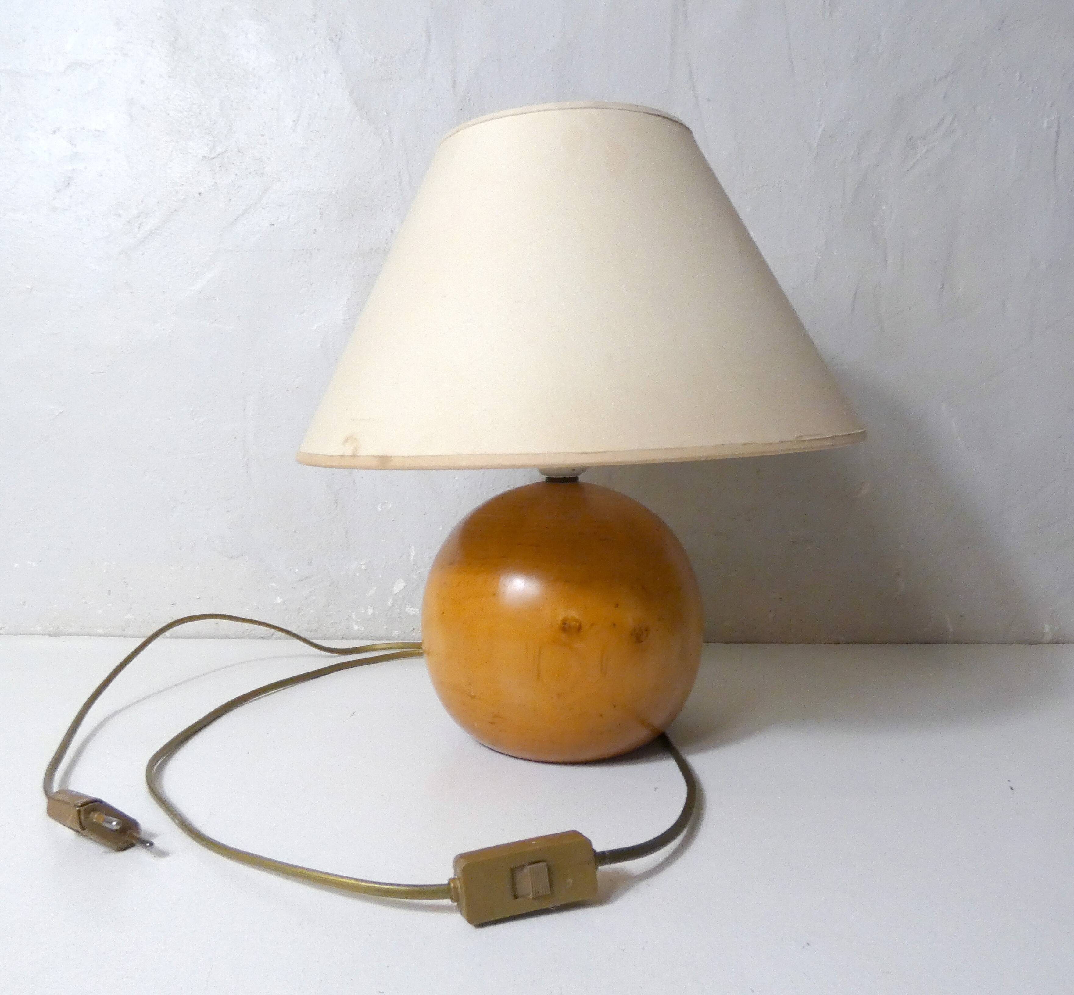 IMT Italy Vintage Design Turned Wood Lamp