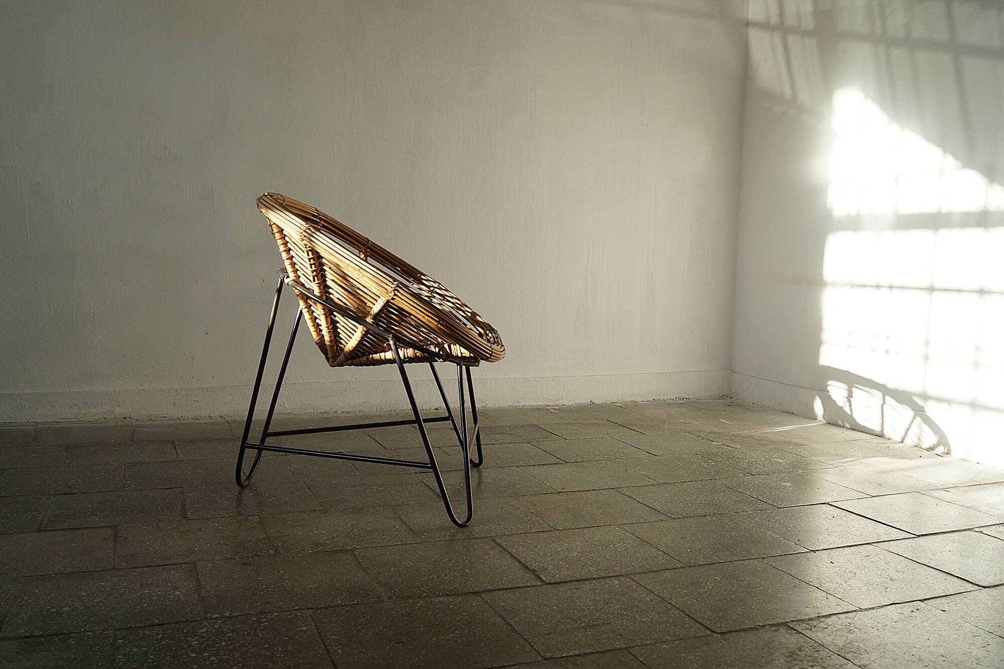 Vintage Wicker Side Chair