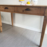 Patinated wooden farmhouse table