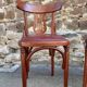2 Chaises bistrot style Baumann simili cuir vintage 80s café Paris Montmartre